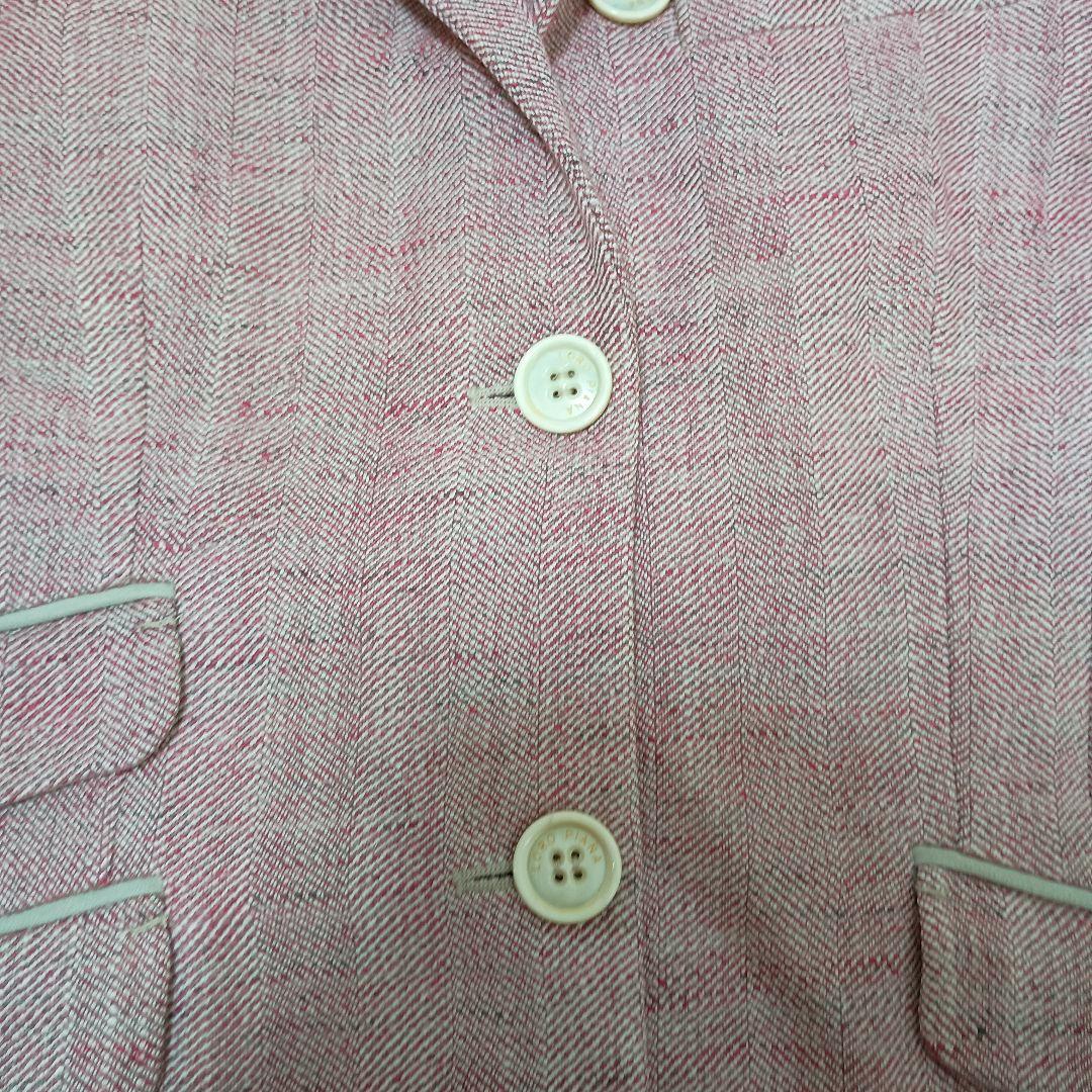 ロロピアーナ　ピンク テーラードジャケット 3つボタン　センターベント　ポケット