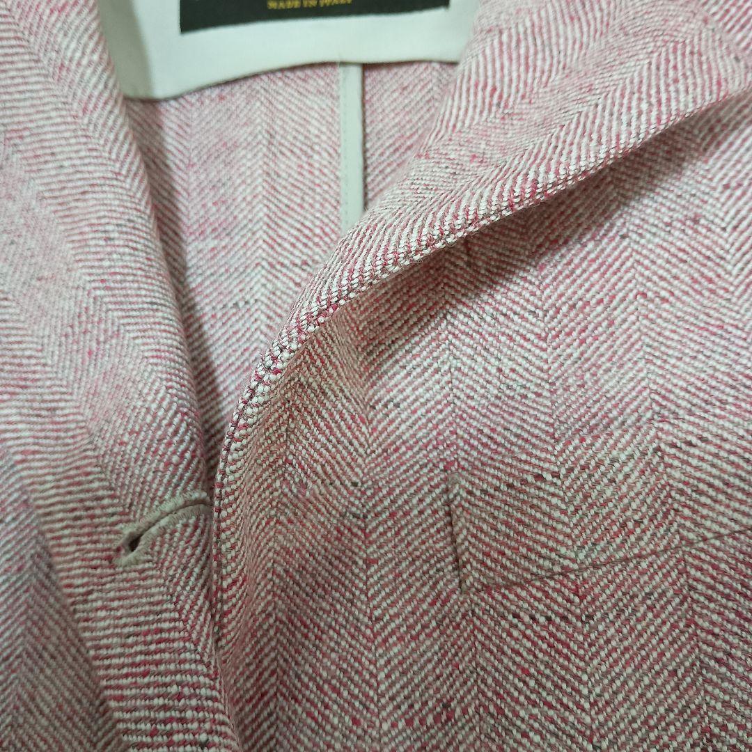 ロロピアーナ　ピンク テーラードジャケット 3つボタン　センターベント　ポケット