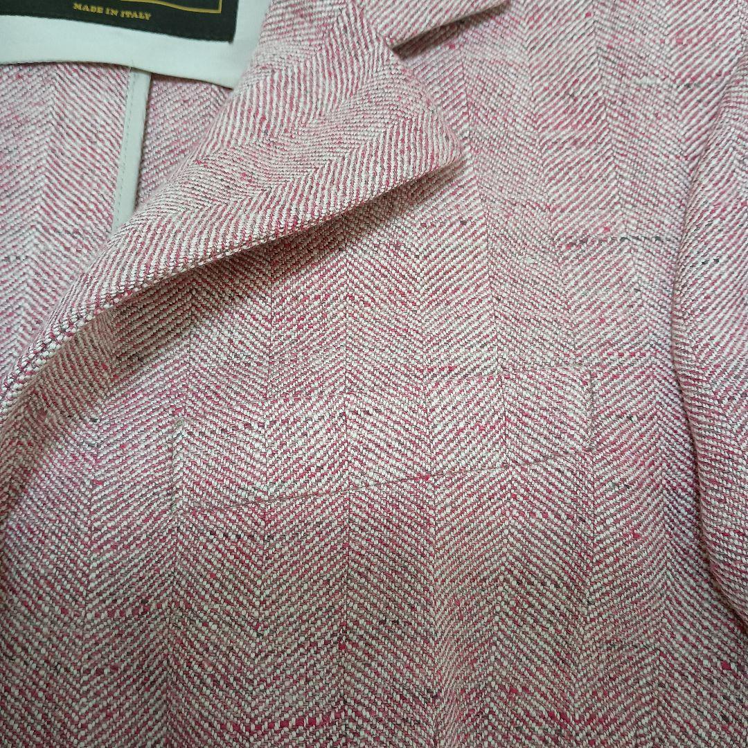 ロロピアーナ　ピンク テーラードジャケット 3つボタン　センターベント　ポケット