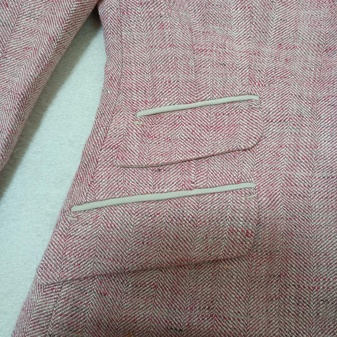 ロロピアーナ　ピンク テーラードジャケット 3つボタン　センターベント　ポケット