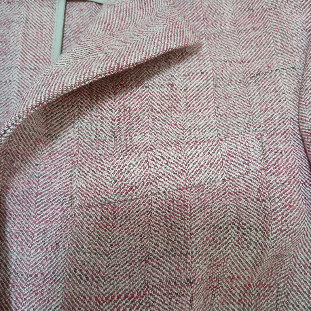 ロロピアーナ　ピンク テーラードジャケット 3つボタン　センターベント　ポケット