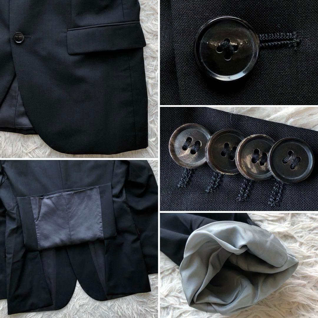 【極美品】ヒューゴボス　スーツ　上下　黒　ウール100% フォーマル　大谷翔平