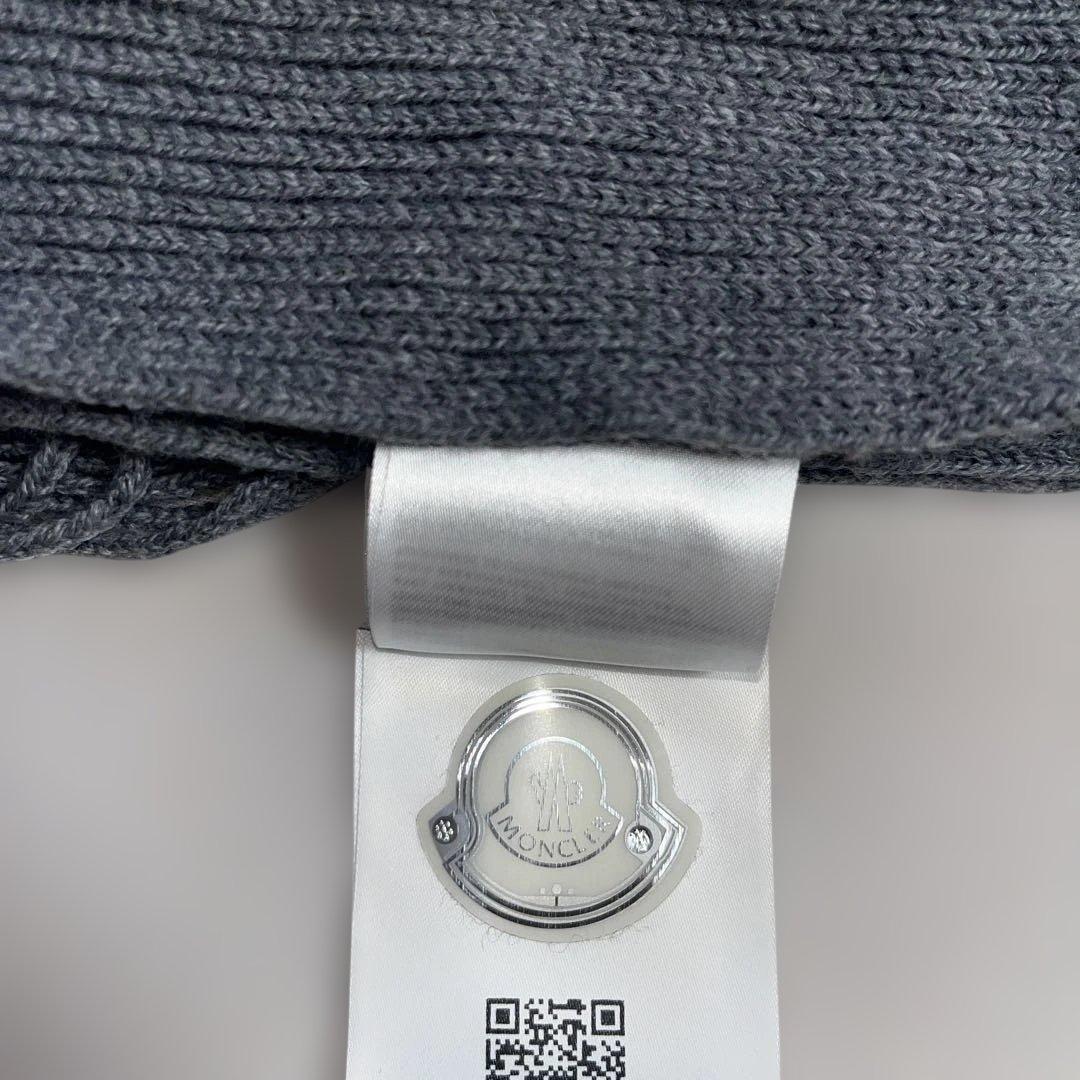 MONCLER ストライプマフラー グレー