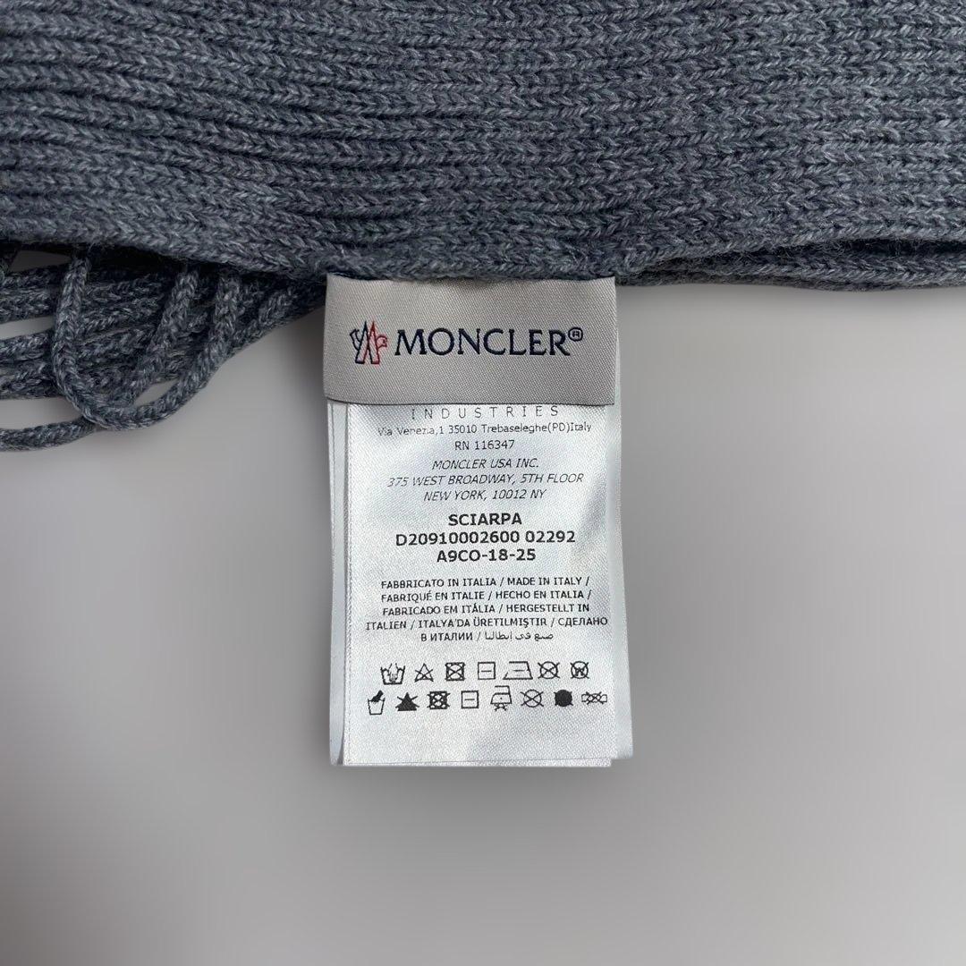 MONCLER ストライプマフラー グレー