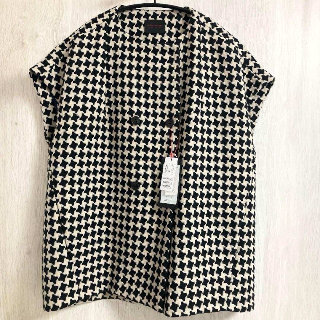 新品未使用完売品タグ付きTOMORROWLANDドビーハウンドトゥースバレルジレ