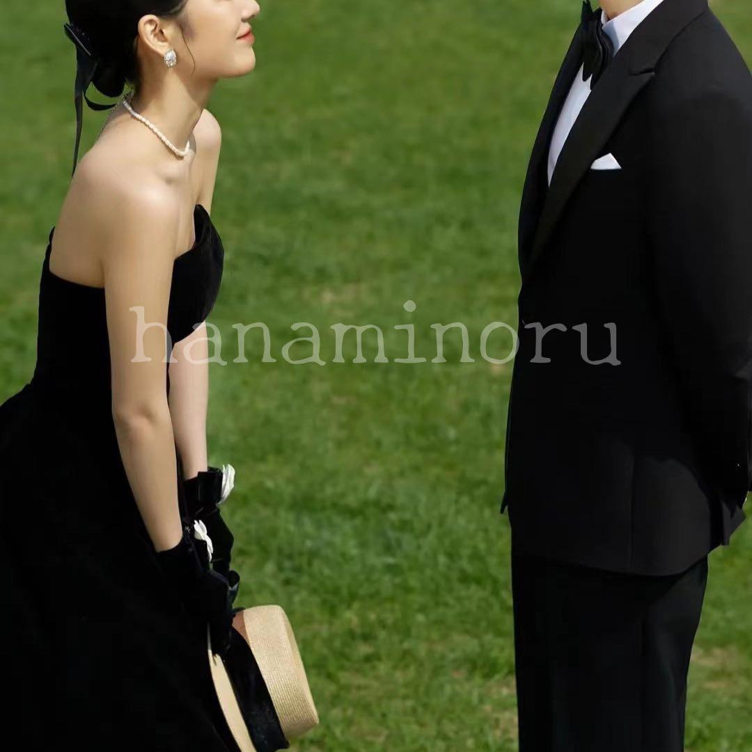 披露宴　パーティー　前撮り　街撮り　ドレス　黒　二次会　ウェディング　フォト