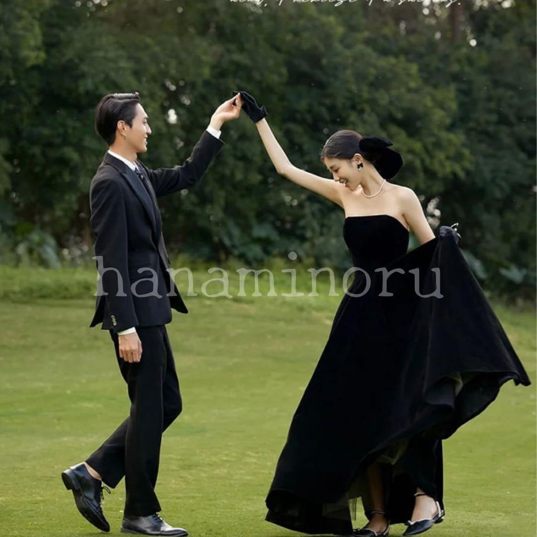 披露宴　パーティー　前撮り　街撮り　ドレス　黒　二次会　ウェディング　フォト