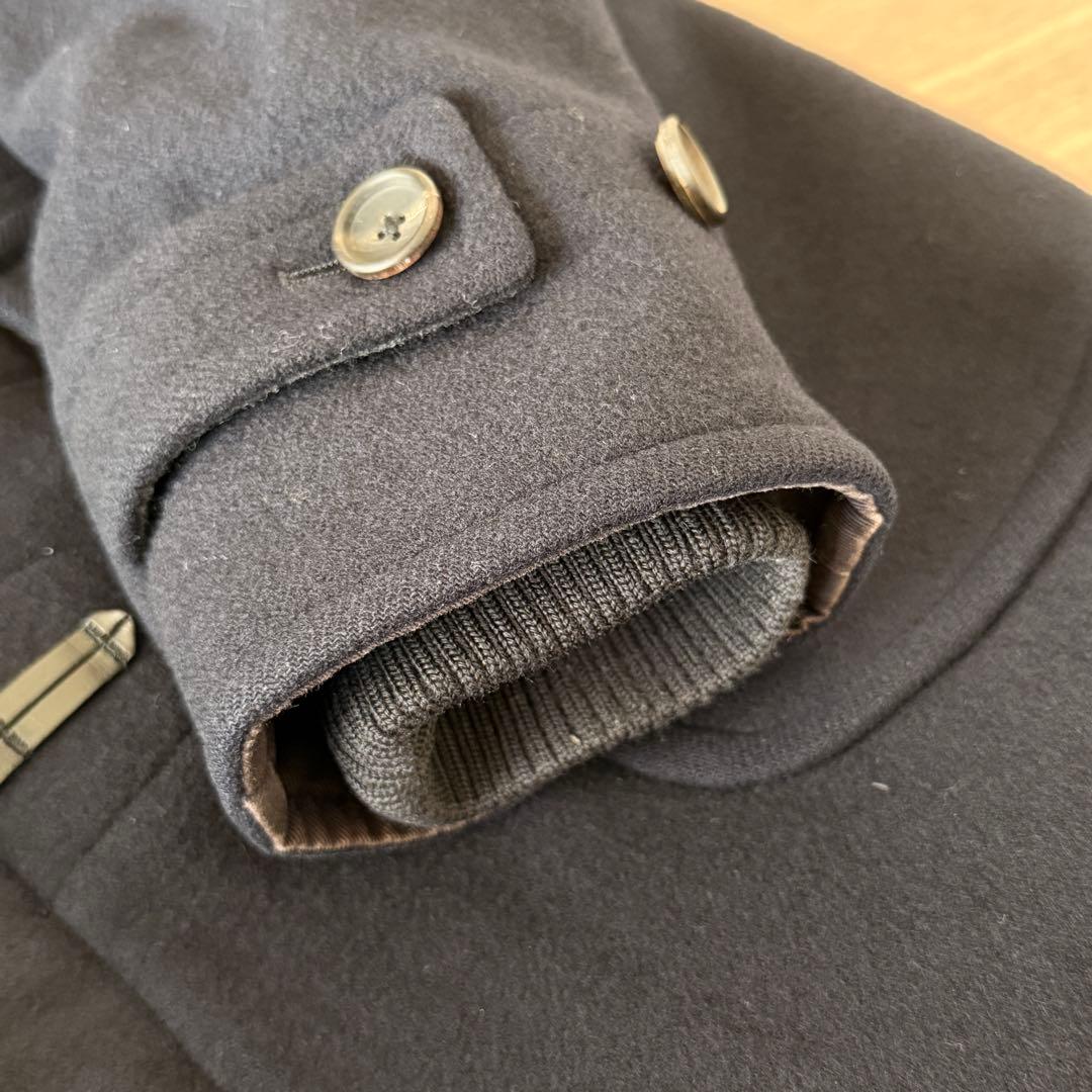 ScyeBasic ネイビー メンズダッフルコート フード付き【40】