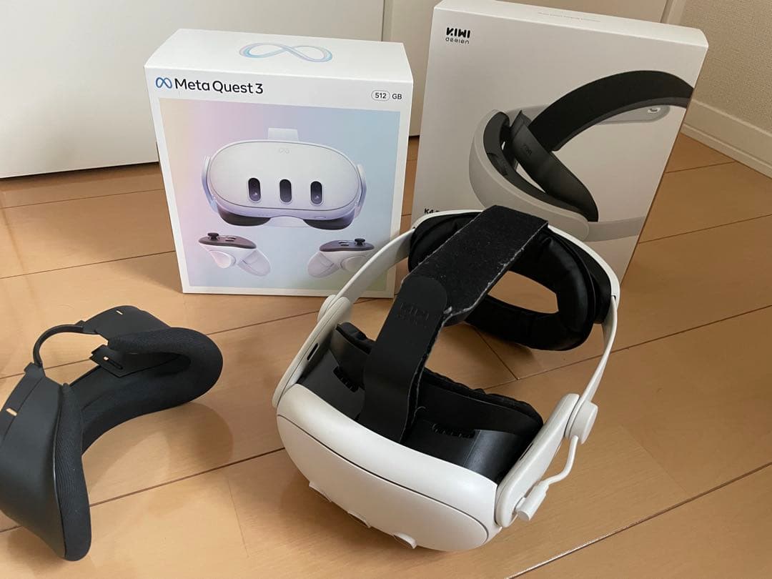  Quest 3 512GB VRヘッドセット+バッテリヘッドストラップ
