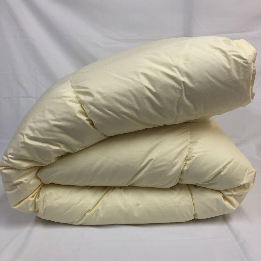 合掛け 羽毛布団 クイーン ポーランド産ホワイトマザーグース ロイヤルゴールド