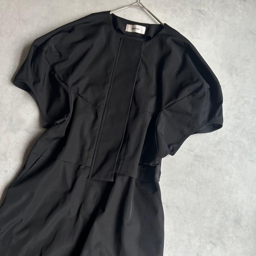 美品✨マチャット オールインワン ボリュームスリーブ 比翼 黒 フォーマル