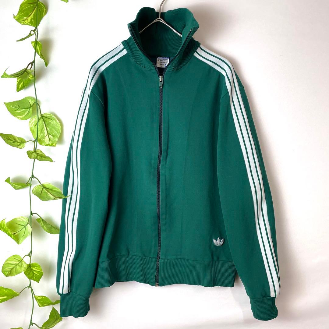 希少✨アディダス 西ドイツ製 デサント トラックトップ 刺繍 ユニセックス 2号