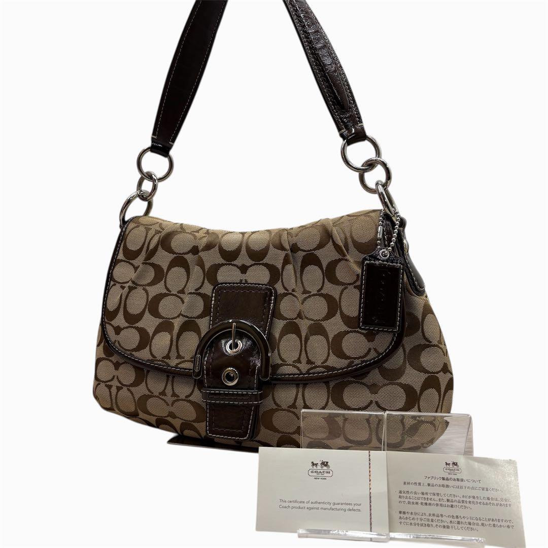 COACH コーチ シグネチャー ソーホーワンショルダー 茶