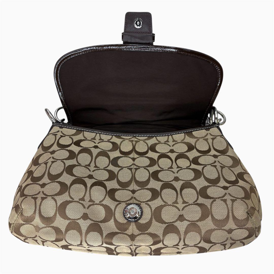 COACH コーチ シグネチャー ソーホーワンショルダー 茶