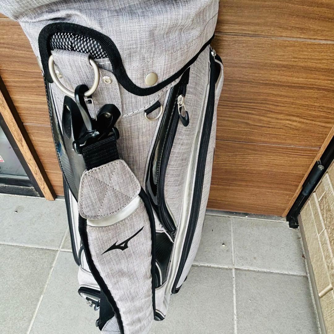 【美品】ミズノ グレー キャディバッグ　MIZUNO