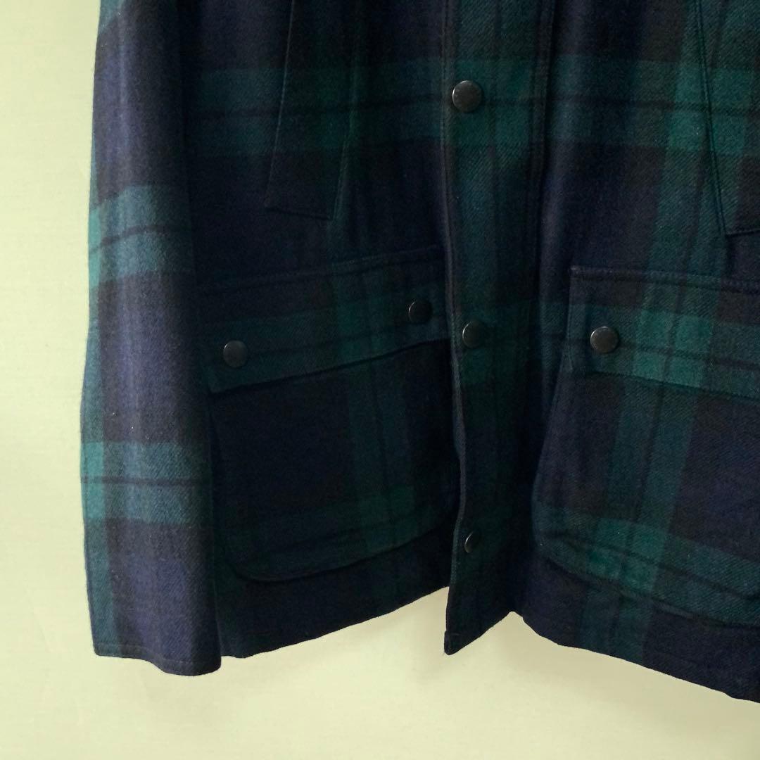 美品 Barbourバブアー ウールジャケットBEDALE 40ブラックウォッチ