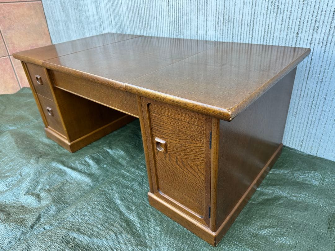 【文机鏡台】木製　国産　和家具　静岡の指物　座机　収納　鏡台◎