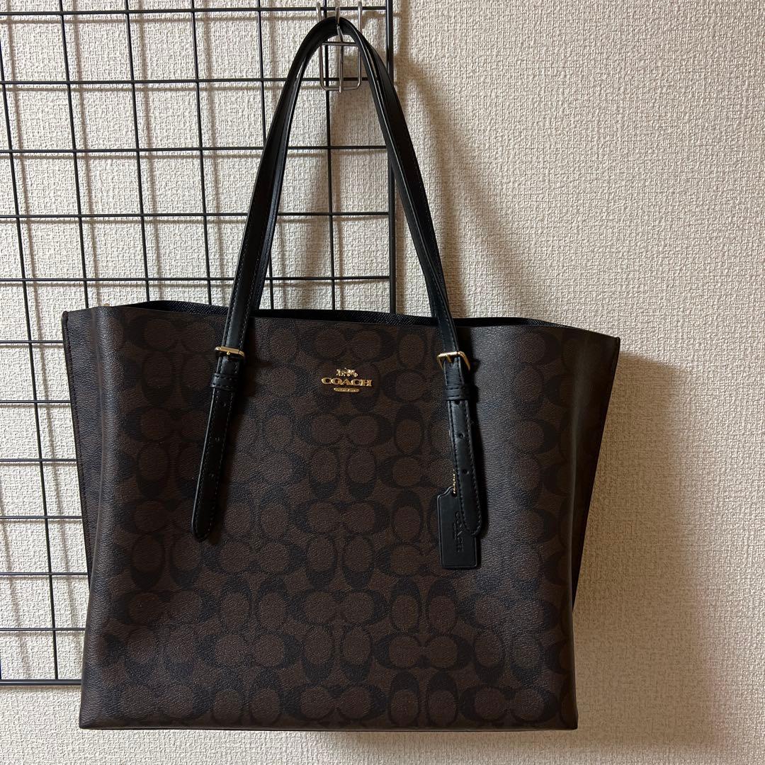 COACH ダークブラウン トートバッグ