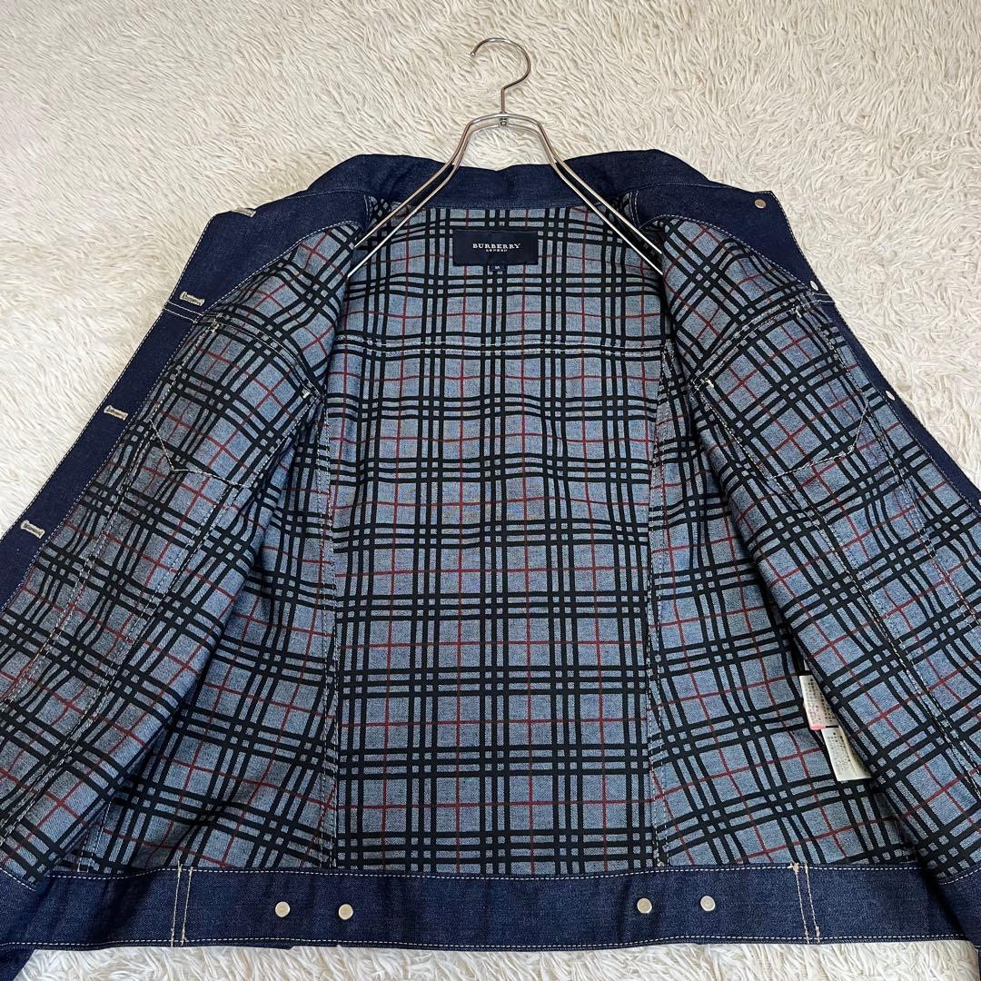【極美品】バーバリーロンドン デニムジャケット ノバチェック 大きいサイズ