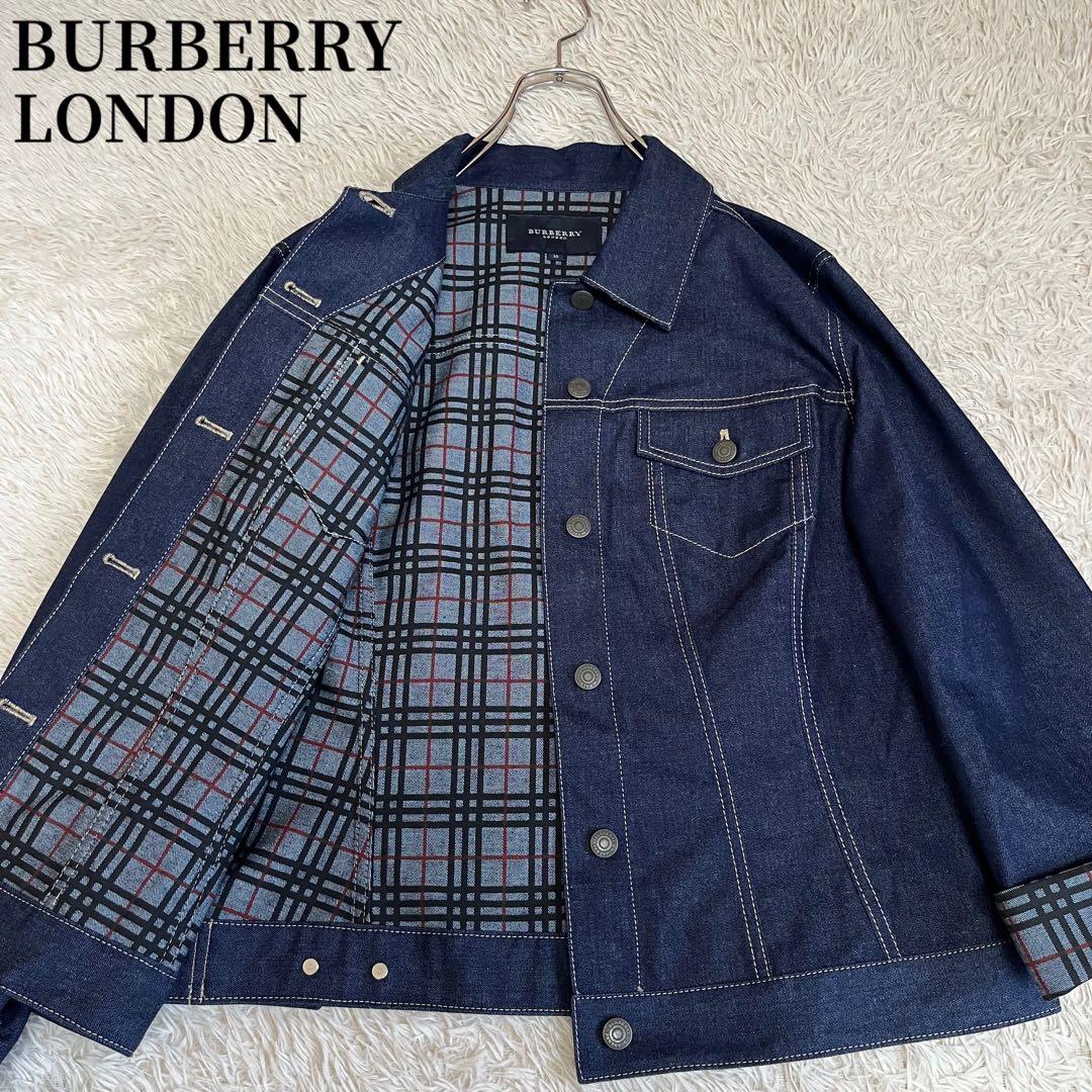 【極美品】バーバリーロンドン デニムジャケット ノバチェック 大きいサイズ