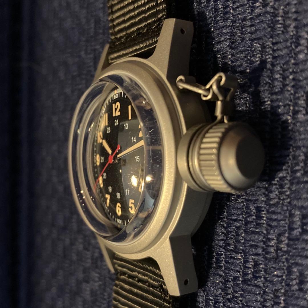 [新品] U.S.NAVY BUSHIPS キャンティーン 機械式腕時計 赤秒針