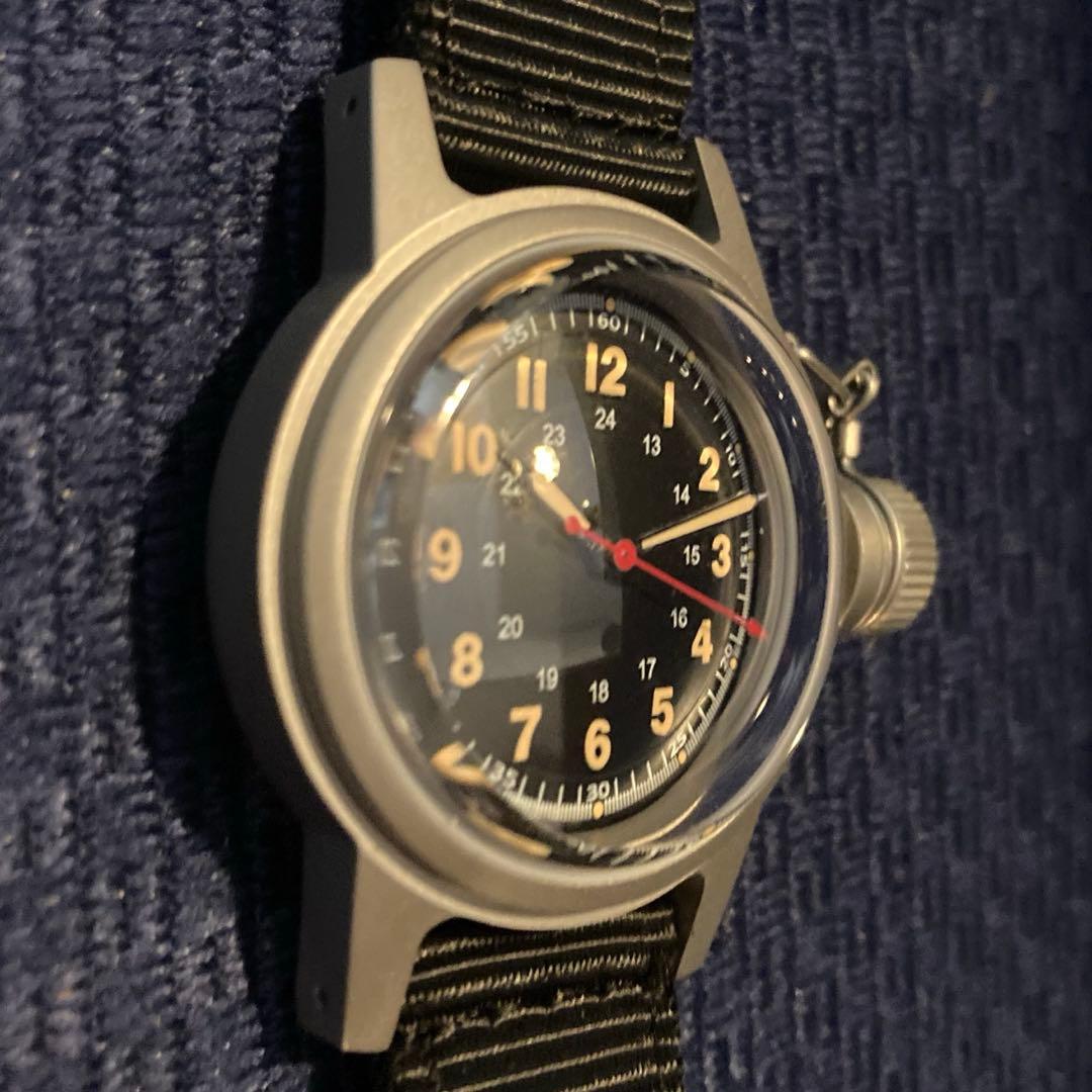 [新品] U.S.NAVY BUSHIPS キャンティーン 機械式腕時計 赤秒針