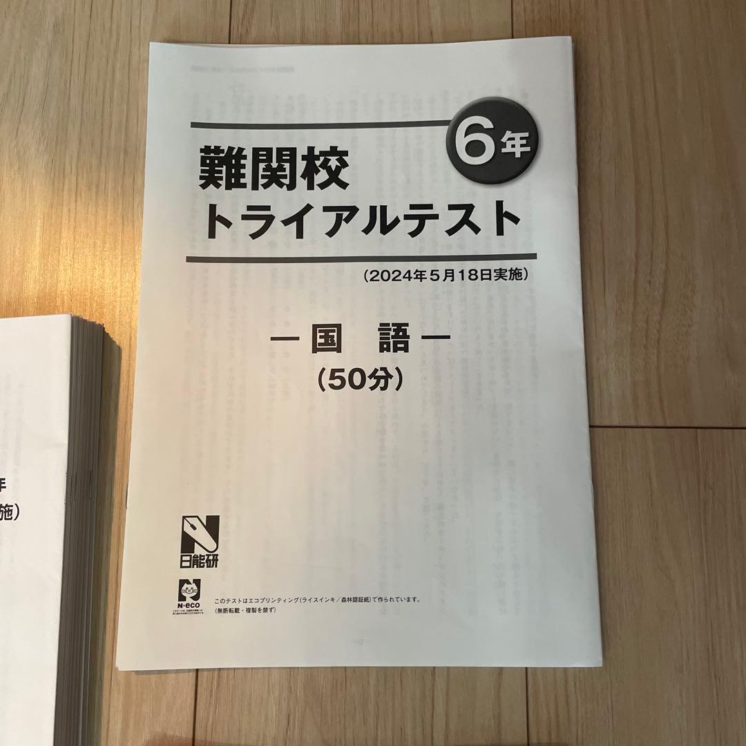 2024年度日能研6年生1年フル学習力育成テスト全国公開模試合格力育成合格力実践