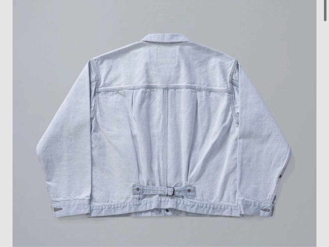 New Manual LV T-BACK DENIM JACKET ブリーチ