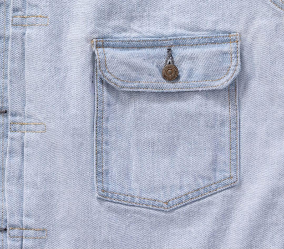 New Manual LV T-BACK DENIM JACKET ブリーチ