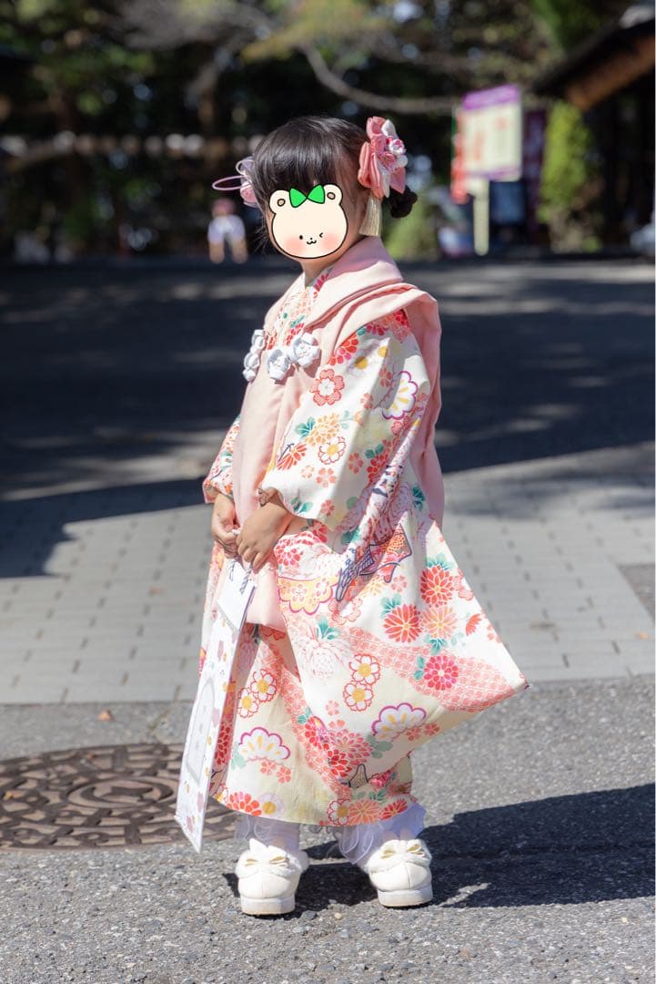 キャサリンコテージ いにしえ華車黄 七五三着物3点セット 100cm 3歳