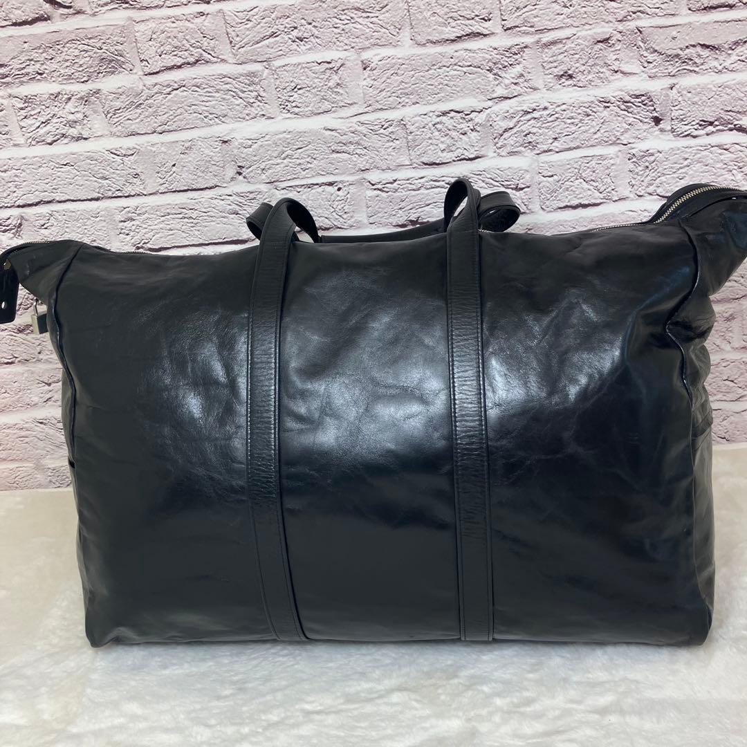 美品 ポーター SHAPE ボストンバッグ 牛ステア 光沢 撥水加工 ポーチ付