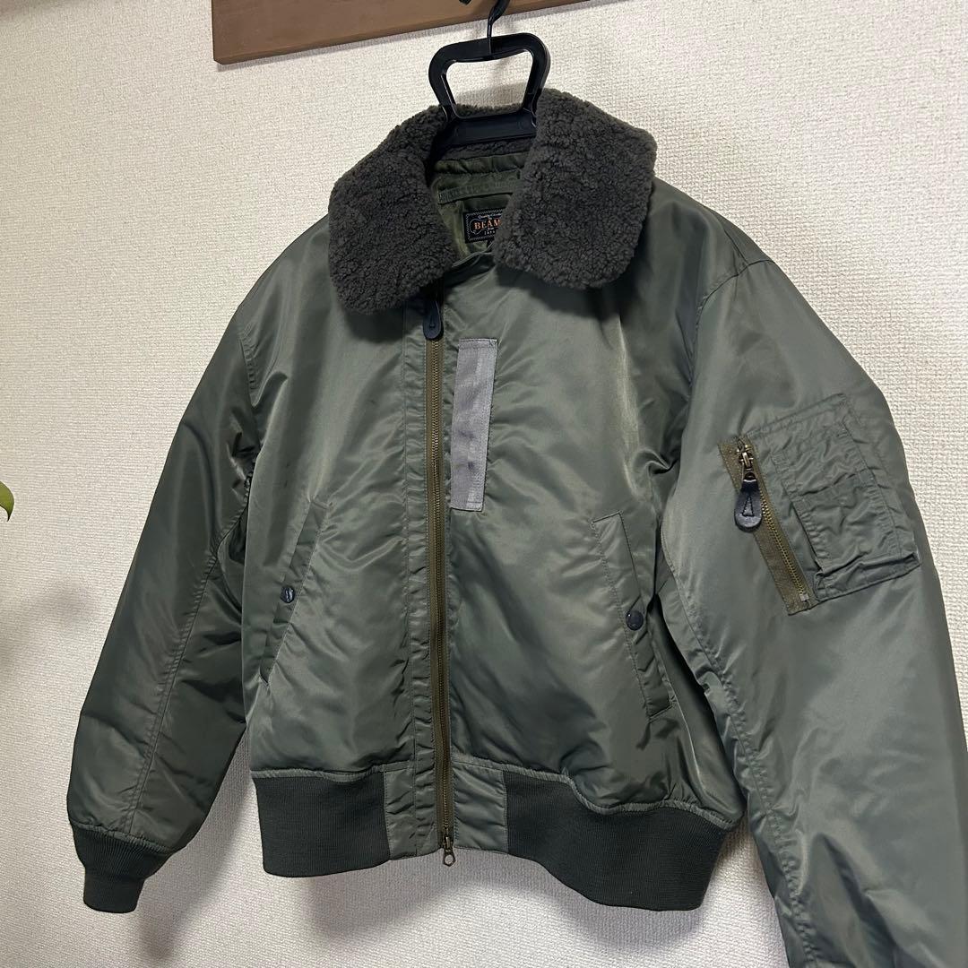 beams+ フライトジャケット ミリタリー ボアジャケット タロンジップ