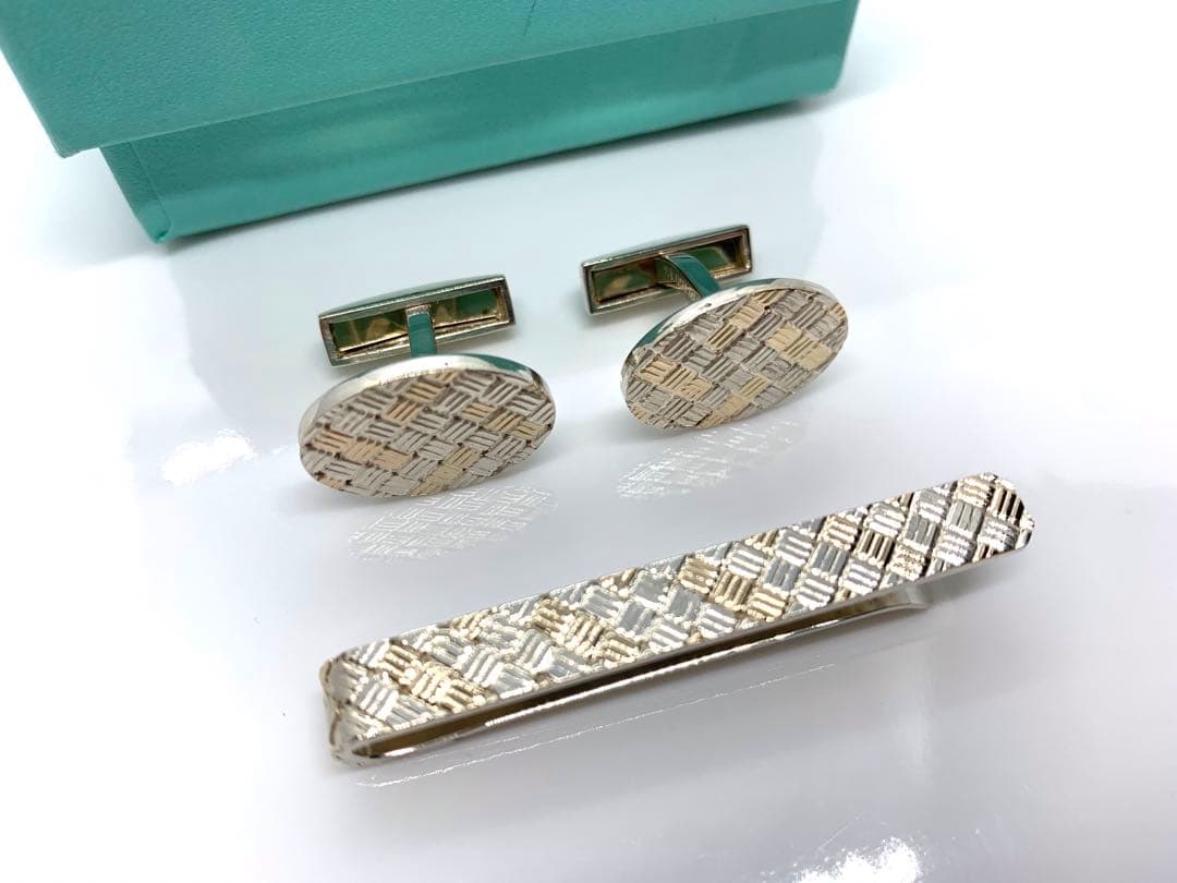 ティファニー　コンビ　カフス　ネクタイピン　セット