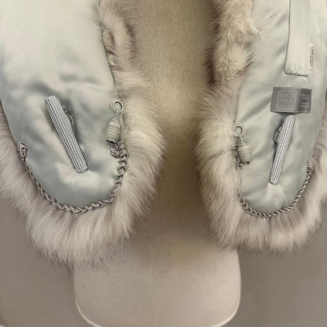 ボリューム◎SAGA FOX リアルファー ショール ストール 毛皮　成人式