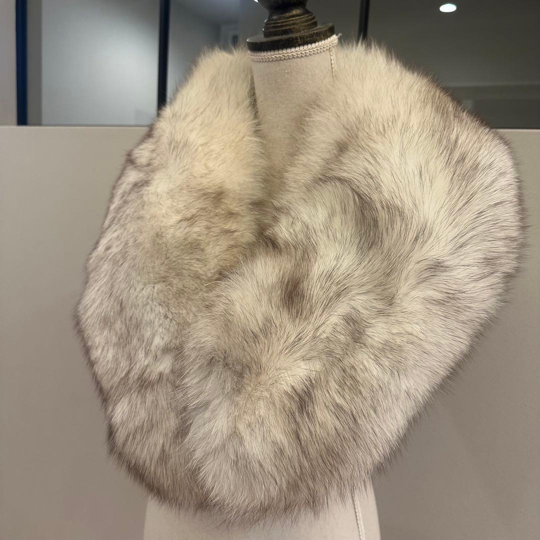 ボリューム◎SAGA FOX リアルファー ショール ストール 毛皮　成人式