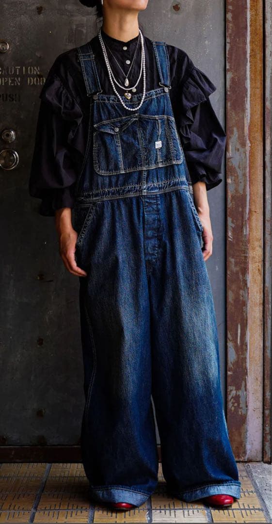 新品同様【デニム＆ダンガリー】 ローンレースブラウス02size