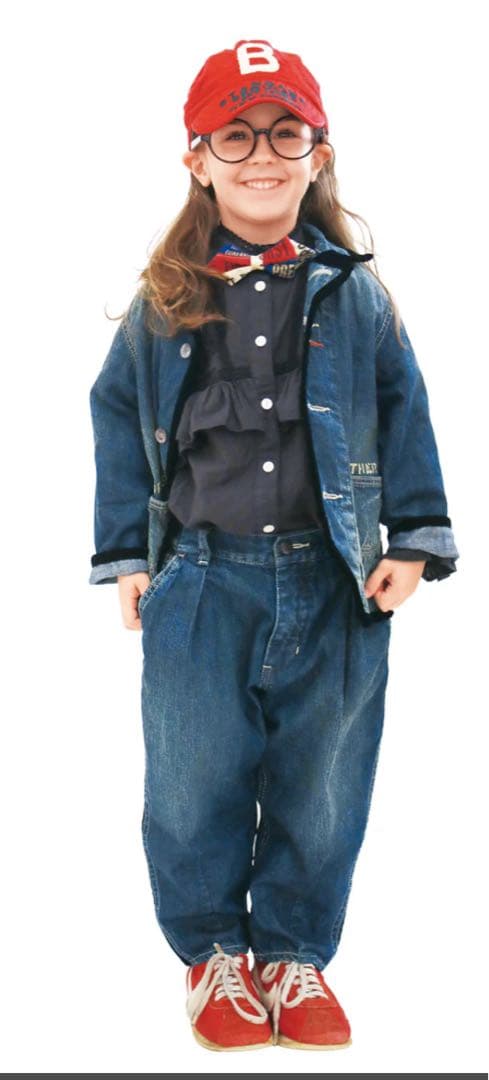 新品同様【デニム＆ダンガリー】 ローンレースブラウス02size