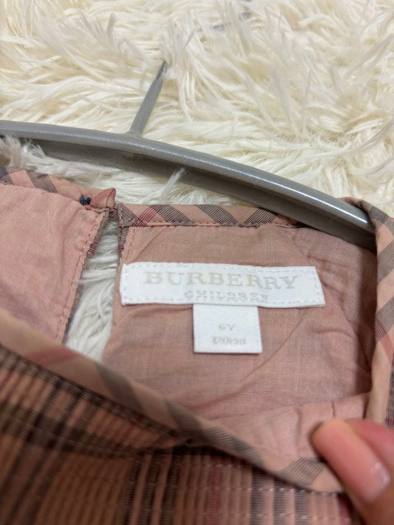バーバリー　6y120cm 長袖ワンピース