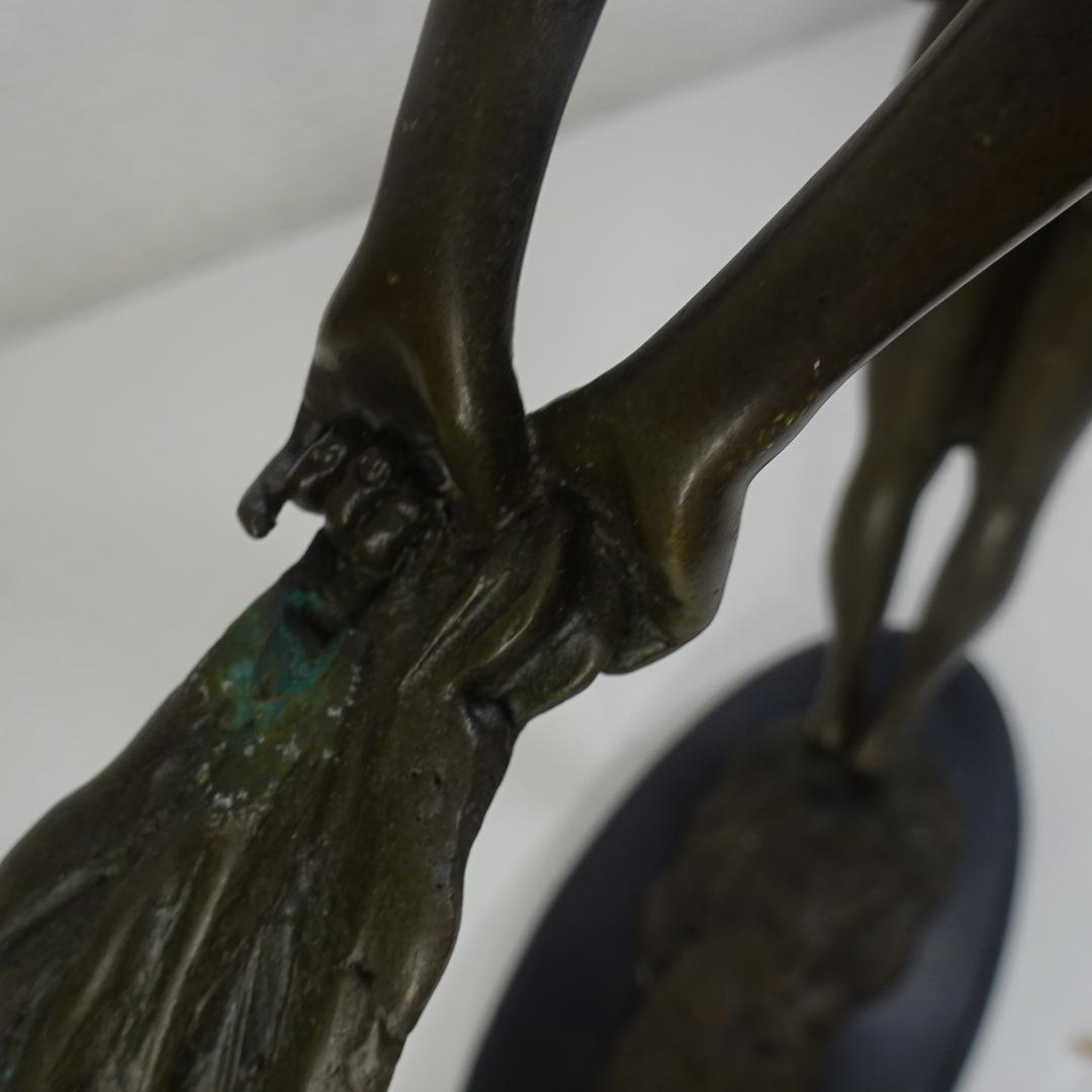 ブロンズ像 『 艶舞 』 レオタード 林良慶 美術工芸 乙女 女性像