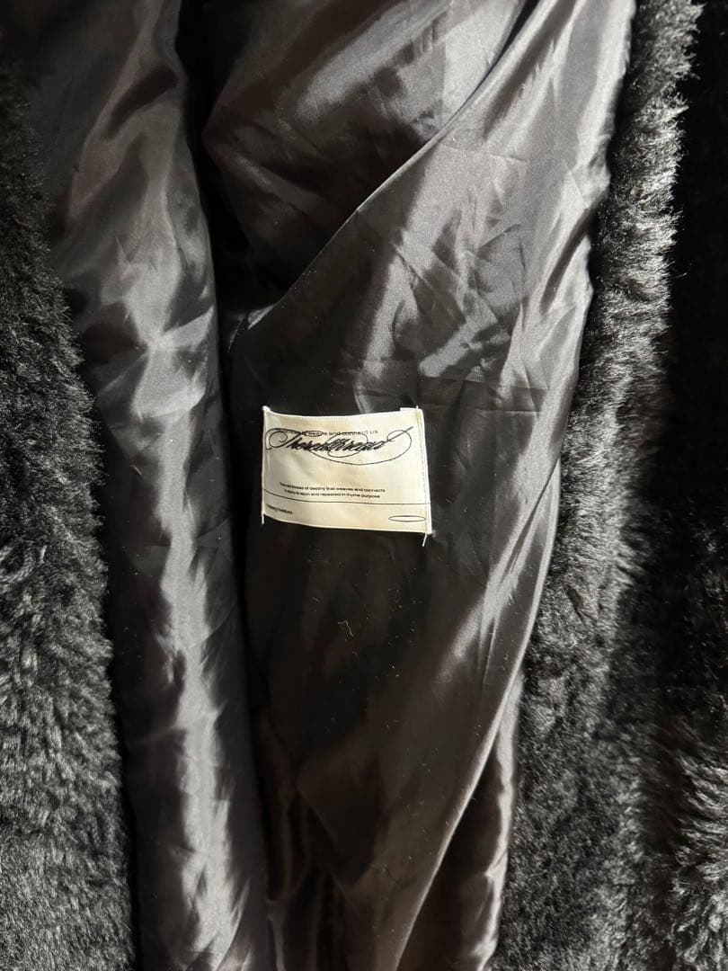 ジャケット・アウター S poodle fur coat long theredthread