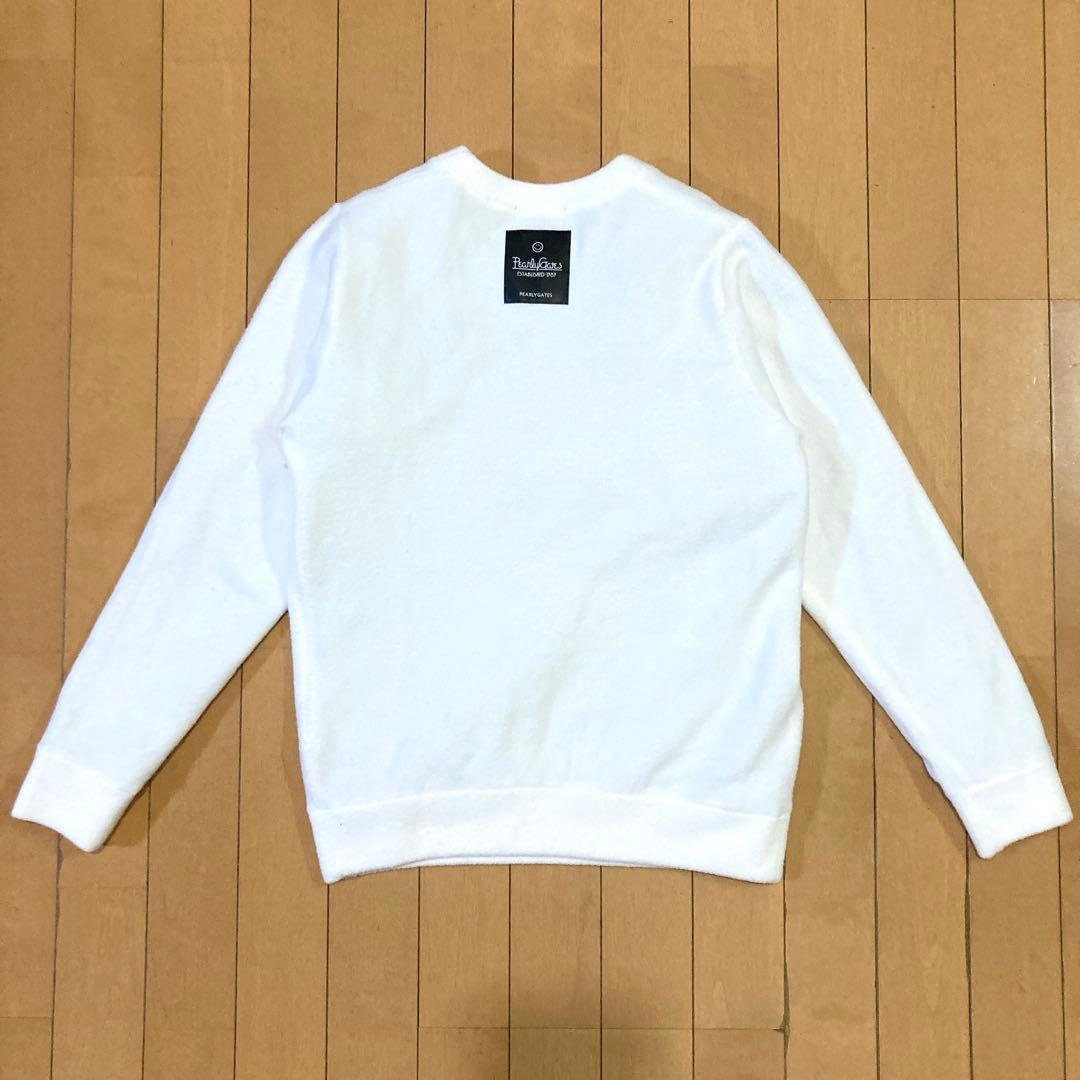 【良品】PEARLYGATES 裏付きクルーネックニットプルオーバー 防風防寒