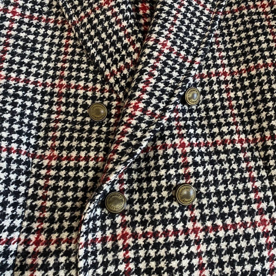 【美品/希少サイズ】イレブンティ　ダブルチェスターコート　アルパカ　千鳥　2XL
