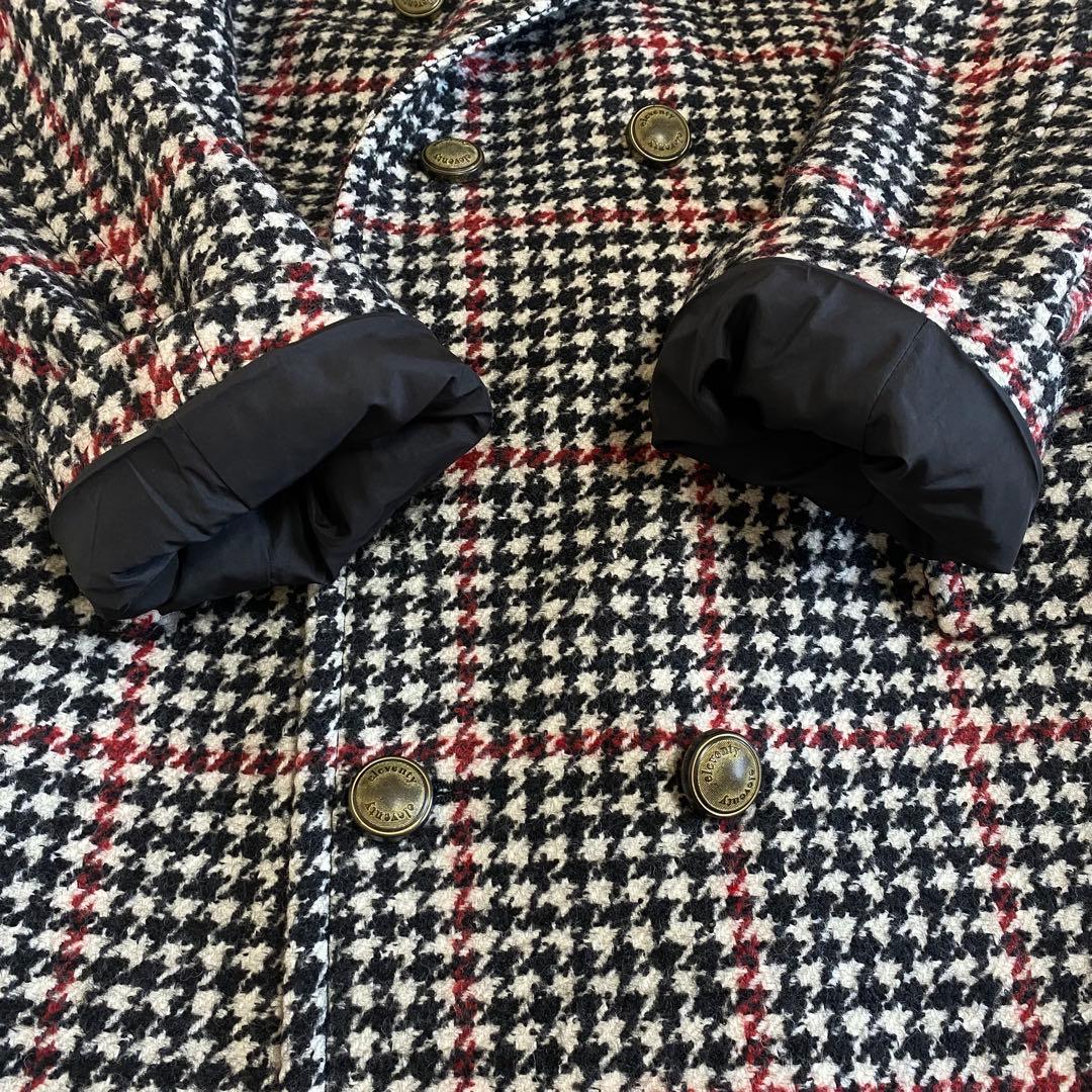 【美品/希少サイズ】イレブンティ　ダブルチェスターコート　アルパカ　千鳥　2XL