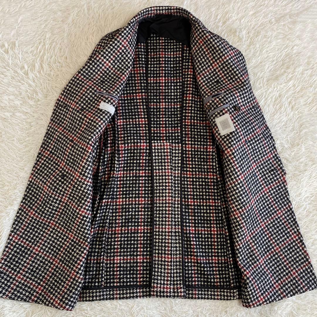 【美品/希少サイズ】イレブンティ　ダブルチェスターコート　アルパカ　千鳥　2XL
