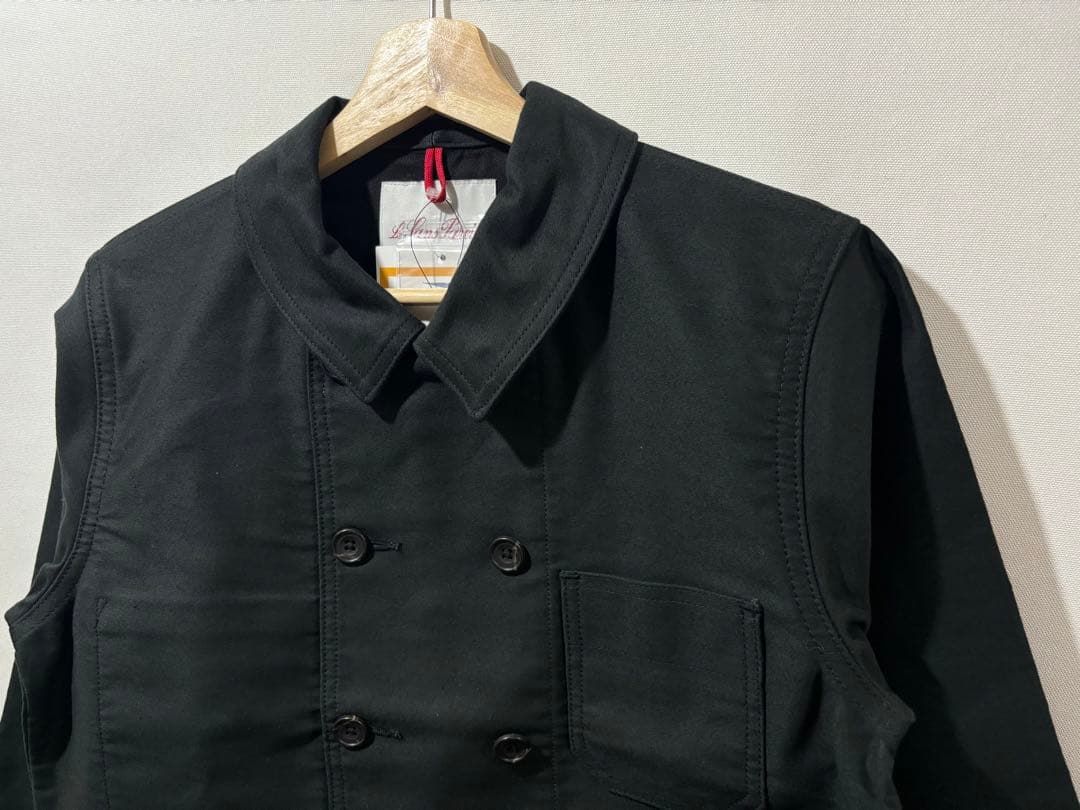 le sans pareil モールスキン ブラック ダブル カバーオール 36