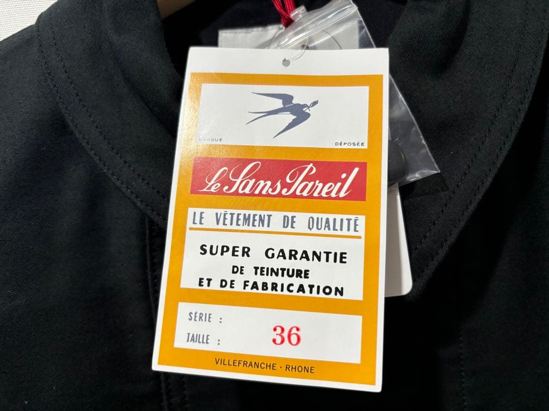 le sans pareil モールスキン ブラック ダブル カバーオール 36