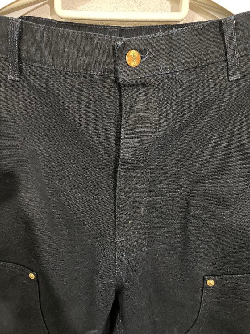 カーハート ダブルニー パンツ ブラック 黒　36×30 W36