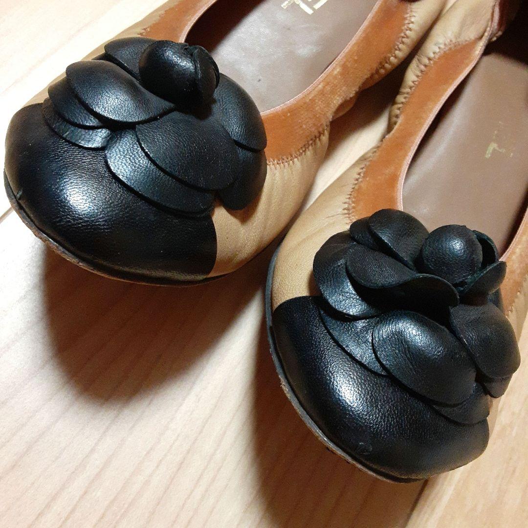 ヤ*コ様 売り切りCHANEL フラットシューズ ベージュ・黒