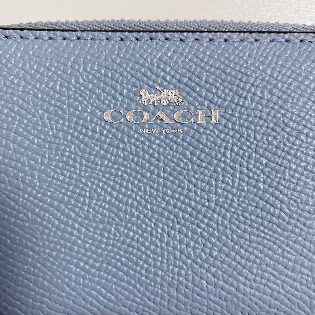 【新品未使用】COACHコーチ★ケース★カードケース★ライトブルー★水色