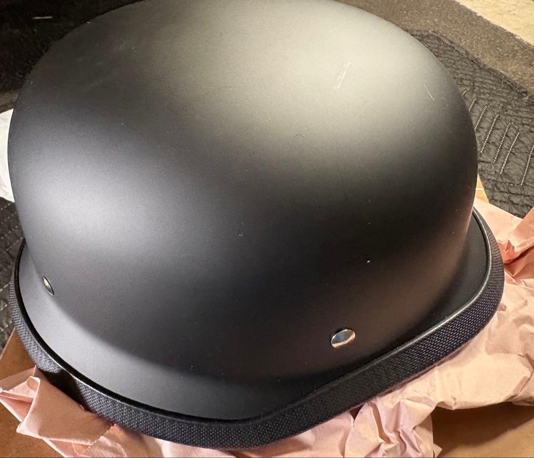 USAジャーマン ハーフヘルメットTT&CO. 本革イヤーカバー付き